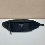 Prada Black Re-nylon And Saffiano Leather Belt Bag - Image 3