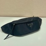 Prada Black Re-nylon And Saffiano Leather Belt Bag - Image 4