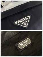 Prada Black Re-nylon And Saffiano Leather Belt Bag - Image 9