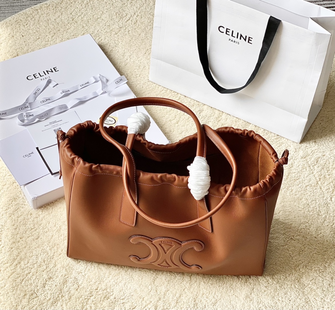 HSC-CC299D38851A CELINE CELINE CABAS DRAWSTRING CUIR - Image 1