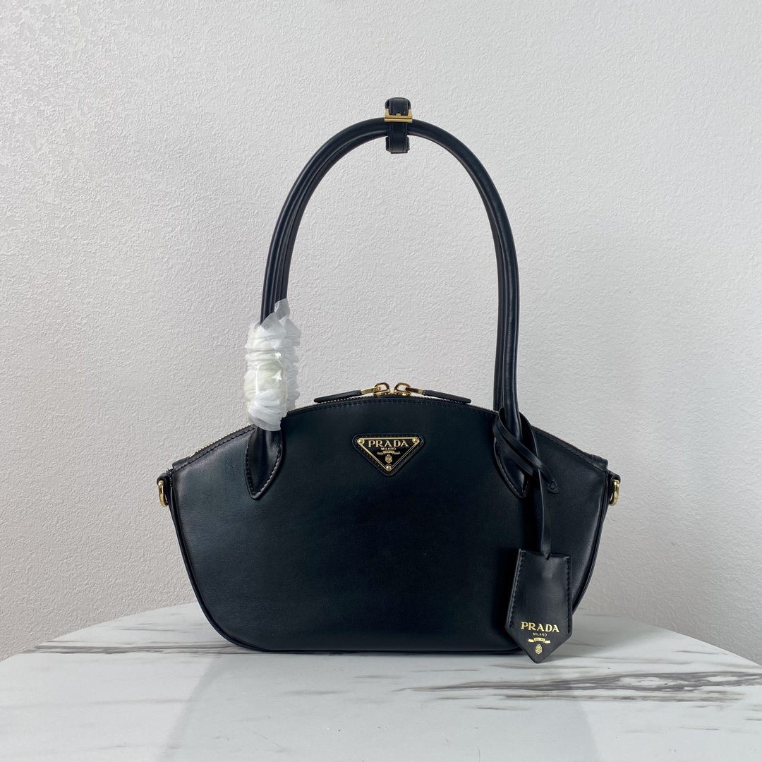 HSC-CDAD224CE62E Prada Black Small Leather Handbag - Image 1