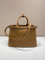 Prada Buckle medium leather handbag with double belt - Image 4