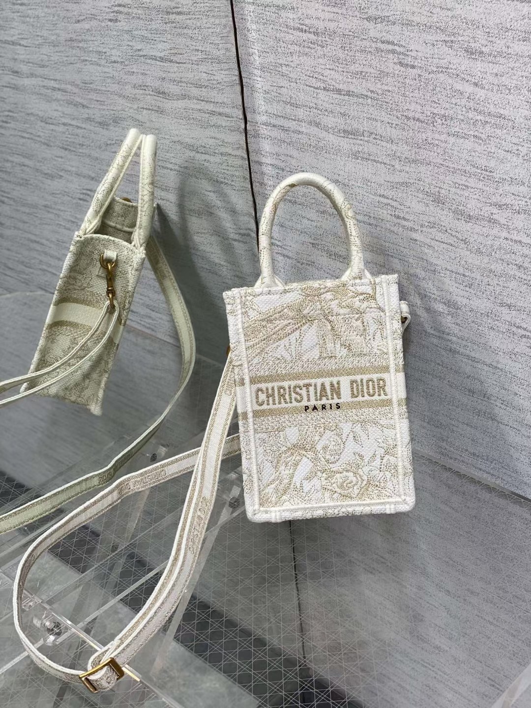 HSC-DF9638183465 Mini Dior Book Tote Phone Bag - Image 1