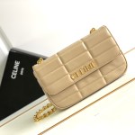 CELINE CHAIN SHOULDER BAG MATELASSE MONOCHROME