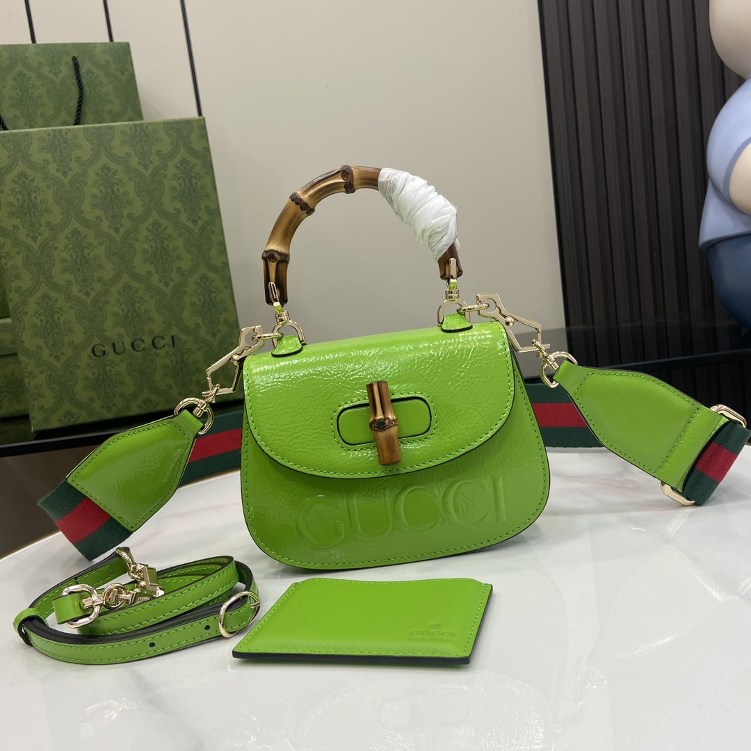 HSC-E97075489443 GUCCI BAMBOO 1947 MINI TOP HANDLE BAG - Image 1