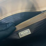 Large Prada Symbole embroidered fabric handbag - Image 9
