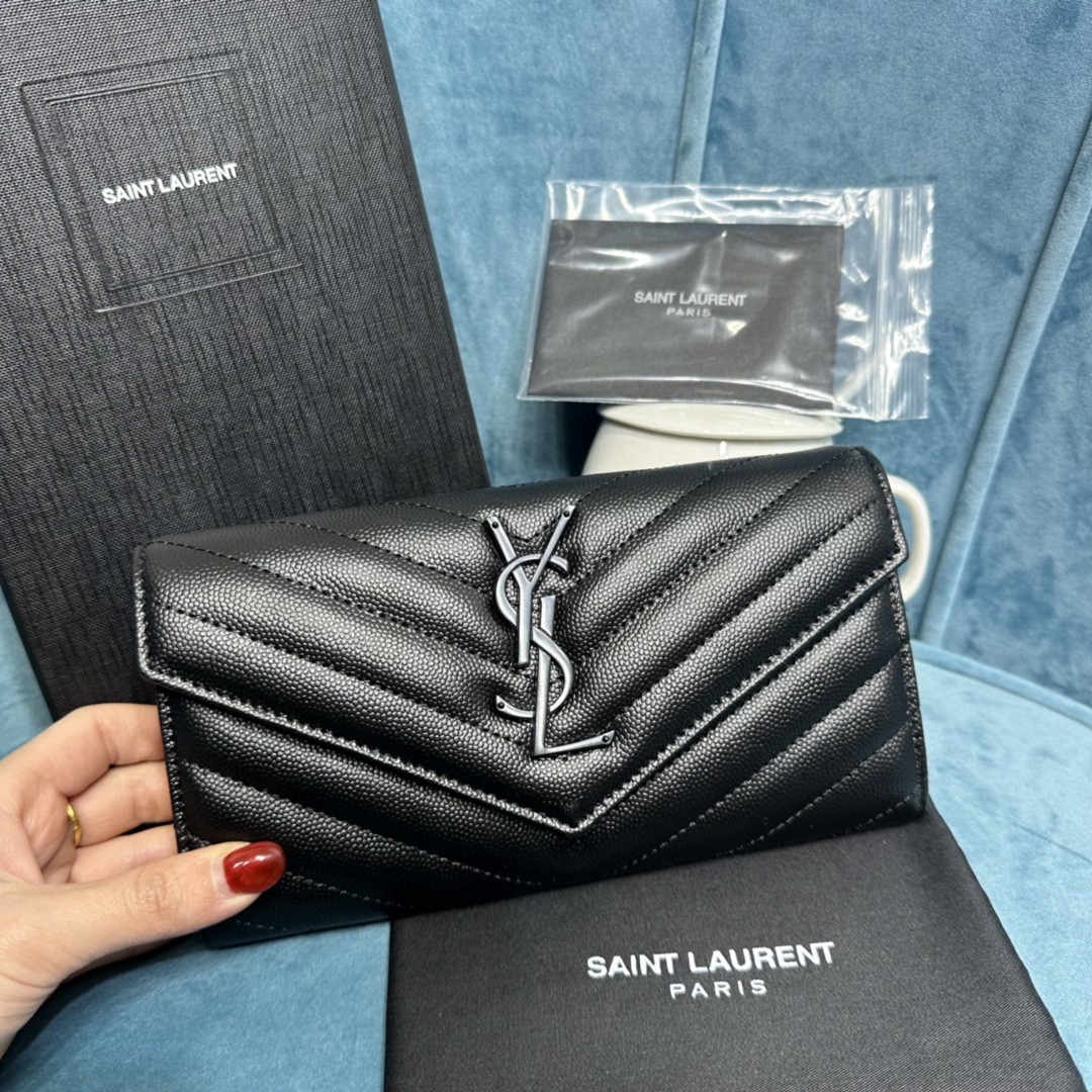 HSC-FFD4C2A4CA4B YSL CASSANDRE MATELASSÉ LARGE FLAP WALLET - Image 1
